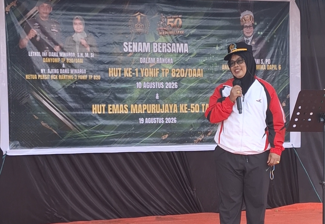 Sinergi Hj. Rampeani Rachman dan Yonif TP 820/DAAI Gelar Senam Bersama Meriahkan HUT Yonif TP 820 dan HUT ke-50 Mapurujaya 2 Screenshot 20260811 111839 Gallery